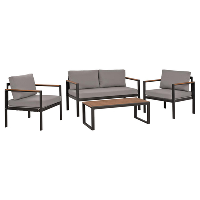 Set alumini LIFE 4-pjesësh për ambient të jashtëm (HM5089.12), gri