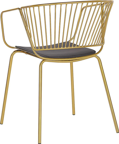 Set karrigesh ngrënieje Beliani Rigby, 2 copë, metal, ari
