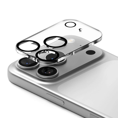 Mbrojtës kamere Ringke Full Cover për iPhone 17 Pro Max, xham i kalit, 2 copë, i zi