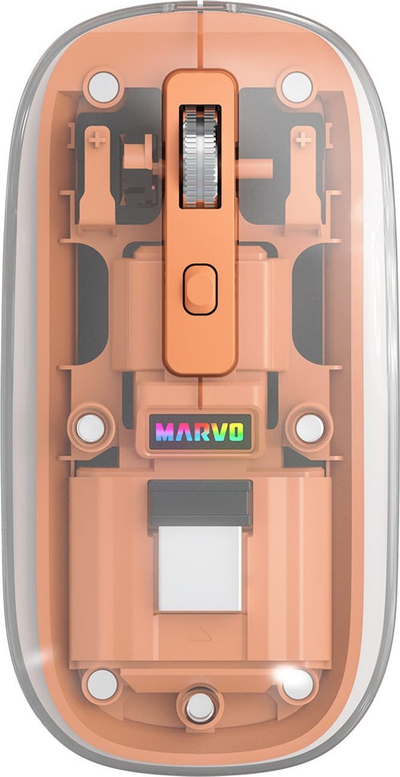 Mouse wireless Marvo PRISM B10, optik 1600 DPI, portokalli