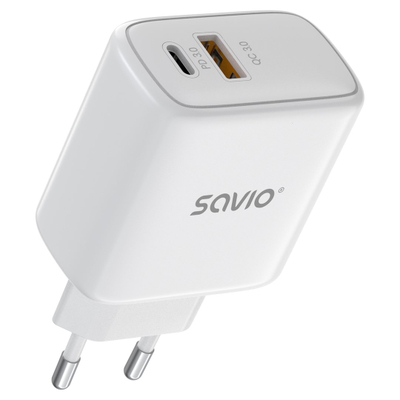 Karikues muri Savio LA-12, 20W, Quick Charge Power Delivery, i bardhë