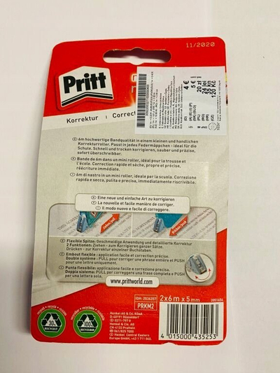 Korrektor me shirit Pritt PRKM2, 5mm, set 2 copë, i bardhë Pop-Stars