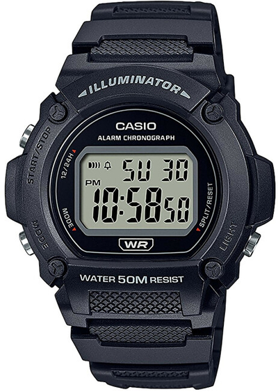 Orë dore për meshkuj Casio W-219HB-3AVEF, e zezë