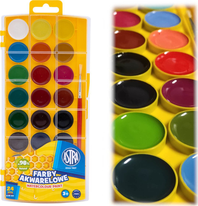 Akuarele ASTRA, set me 24 boja