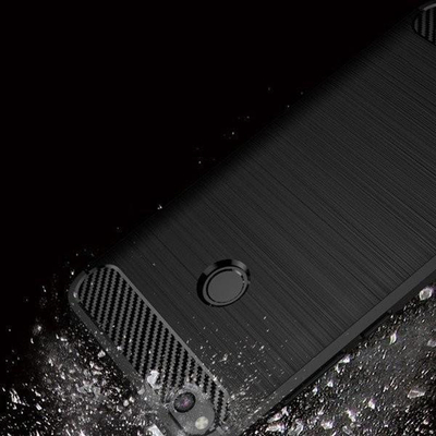 Maskë mbrojtëse Carbon Lux për Samsung Galaxy A10s, TPU i butë, pamje karbon, e zezë