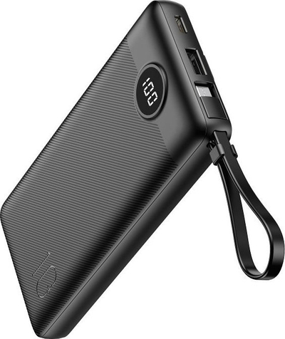 Karikues portativ Veger C10, 10000mAh, me disa porta USB, USB-C edhe Lightning, ngjyrë e zezë
