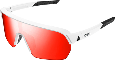 Спортски сончеви очила Cairn Roc Light, поларизирани леќи, UV400, бела рамка црвени леќи