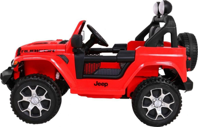 Makina elektrike për fëmijë Jeep Wrangler Rubicon 4x4, me bateri, sedilje eco leather, jeshile