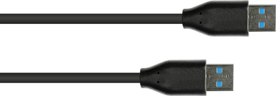 Kabll USB Alcasa 2831-AA010S, USB A në USB A, 1 m, USB 3.2 Gen 2, i zi
