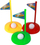 Set mini golf Leantoys, 12 copë, për kalamaj, shumëngjyrësh