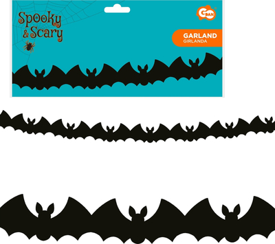 Girlandë Halloween Givi Spooky and Scary, 300cm, letër, e zezë