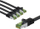 Kabllo rrjeti Goobay CAT 8.1 Patch Cord, S/FTP, 1 m, set 5 copë, e zezë