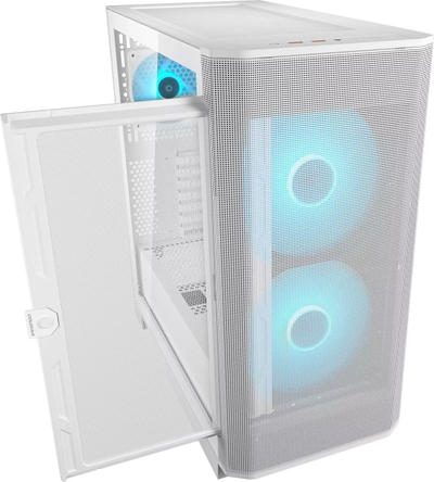 Kuti PC Cougar CGR-5YA6W-RGB, ATX E-ATX, xham i temperuar, e bardhë