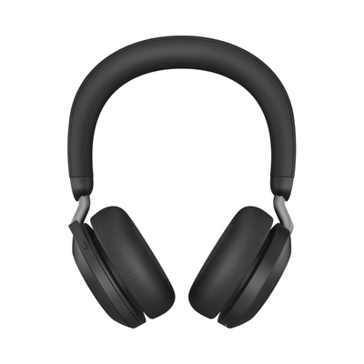 Слушалки Jabra Evolve2 75, супра-аурални, USB-C, со станица за полнење, црни
