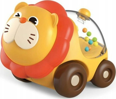 Lodër edukative Lisciani Carotina Baby Little Car Lion, makinë luani, për fëmijë 1–4 vjeç, e verdhë