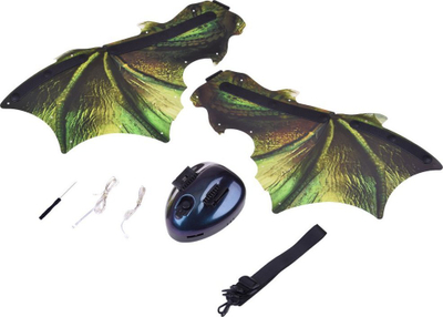 Krahë dragoi për kostum RockWoo Dinosaur Wings, me drita LED, për kalamaj 3+, jeshil