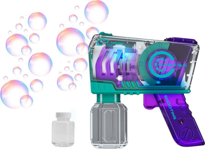 Lodër pistoletë flluskash Bubble Gun, plastike, për fëmijë, lejla