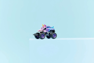 Lodër ndërtimi LEGO Technic 42220 Monster Jam Sparkle Smash, kamion përbindësh, tërheq e lësho, shumëngjyrësh