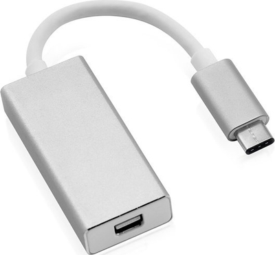 Adapter USB C në DisplayPort Roline 12.03.3225, me pamje të bukur, argjendtë