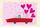 Kartë druri Milin Card Love Pink Taxi, me zemra, rozë