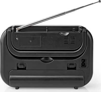 Radio portabël Nedis RDFM1340GY, AM FM, gri me zi