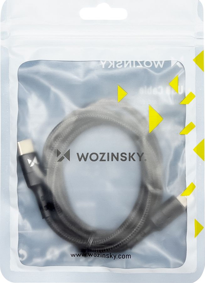Кабел полнач Wozinsky USB C во Lightning, 2m, 18W PD, црн