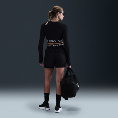 Pantallona të shkurtra Nike Pro Dri FIT 2 in 1, për femra, Dri FIT, të zeza
