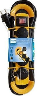 Zgjatës rryme Philips SPN5140YC/60, 4 priza Schuko, 5m, 3680W, i zi