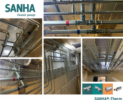 Tee lidhëse Sanha Therm GW 1/2, 18x1/2x18, çelik i galvanizum
