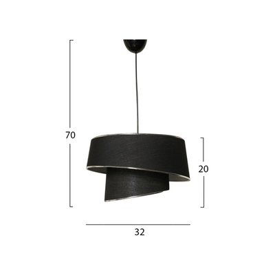 Llambë tavani metal+pëlhurë Ø32×70 cm (HM7356.05)