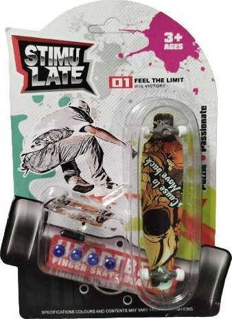 Lodër finger skateboard Gazelo G200194, set me rrota rezervë, shumëngjyrësh