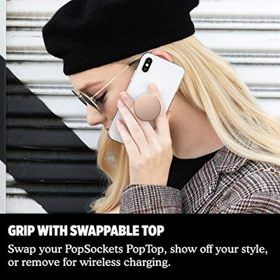 Mbajtëse telefoni PopSockets Aluminum, universale, alumini, rozë gold
