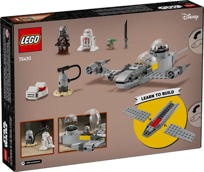Set ndërtimi LEGO Star Wars 75410 Mando and Grogu Figures N-1 Starfighter, për fëmijë 4+, shumëngjyrësh
