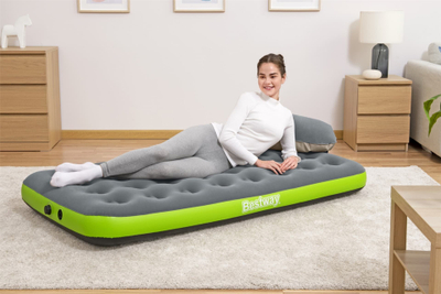 Dyshek ajri Bestway Roll &amp; Relax 67619, 188x99x22 cm, me pompë-jastëk Airelite, blu