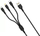 Kabllo USB Denmen 29360, USB A në USB C microUSB Lightning, 1 m, e zezë