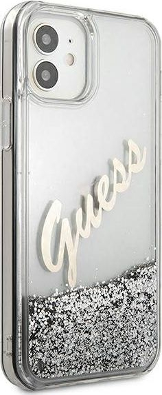 Mbulesë telefoni Guess GUHCP12SGLVSSI, për iPhone 12 mini, Glitter, argjendi