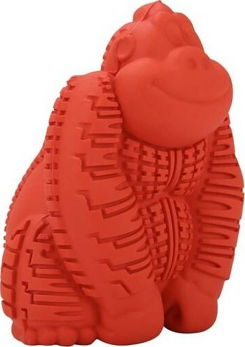 Lodër për qen Arm &amp; Hammer Super Treadz Mini Gorilla, gomë përtypse, 9 cm, e kuqe