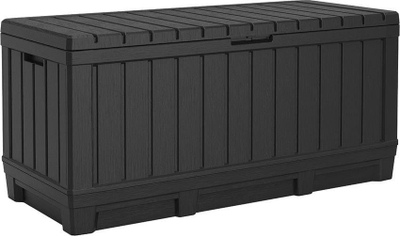 Arkë ulëse kopshti Keter Kentwood, 128x59x53.6 cm, 350L, antracit