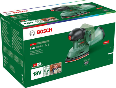 Lëmushe me bateri Bosch EasySander 18V 8 P4A, 18V, pa bateri, pa karikues