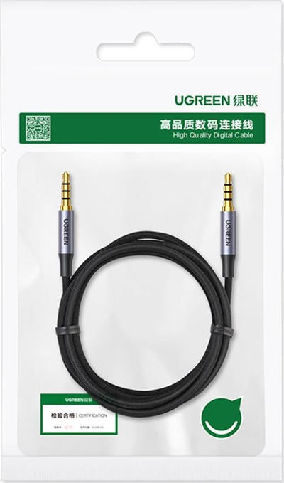 Kabllo audio Ugreen AV183, jack 3.5mm në jack 3.5mm, 3m, e zezë