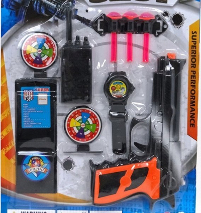 Set lodrash polici ADAR 492035, pistoletë dhe aksesorë, për kalamaj 3+
