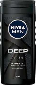 Xhel dushi Nivea Deep Clean for Men, 250ml, për meshkuj