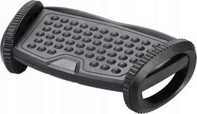 Mbajtëse lëkundëse për këmbë Q-Connect, 2 nivele, platformë ergonomike, e zezë