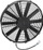 Ventilator radiatorik SPAL 355mm Slim thithës, i zi