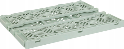 Kuti palosëse Arry Folding Crate, 40x30x15cm, plastike PP, jeshile e çelët
