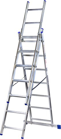 Shkallë alumini Kastom 3x7 shkallë, 150kg, argjendtë