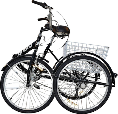 Преклопен велосипед 3-KOOWY 24", Shimano 6 брзини, црн