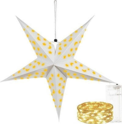 Dekor 3D LED yll Ruhhy 20076, 50 cm, dritë e bardhë e ngrohtë