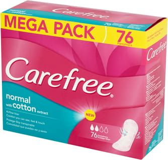 Peceta higjienike ditore Carefree Cotton Fresh, pako me 76 copë, me aromë të freskët