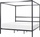 Krevat dopio me baldakin, 180 x 200 cm, metal, i zi